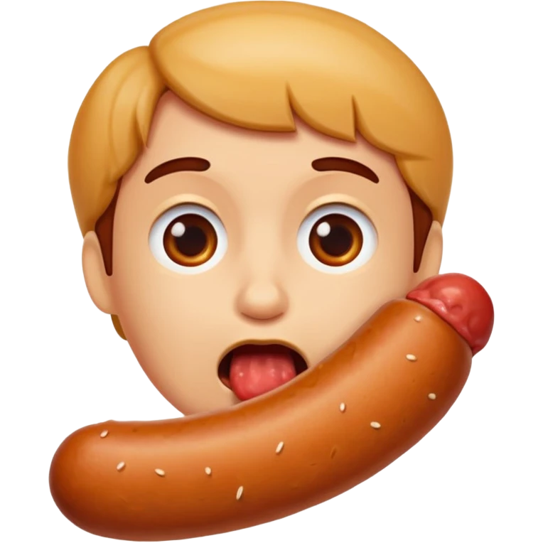 Mouth on sausage emoji