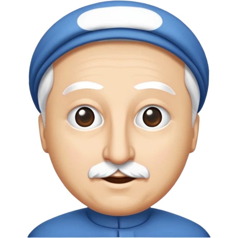 Mavi tık içi beyaz dişi mavi emoji emoji