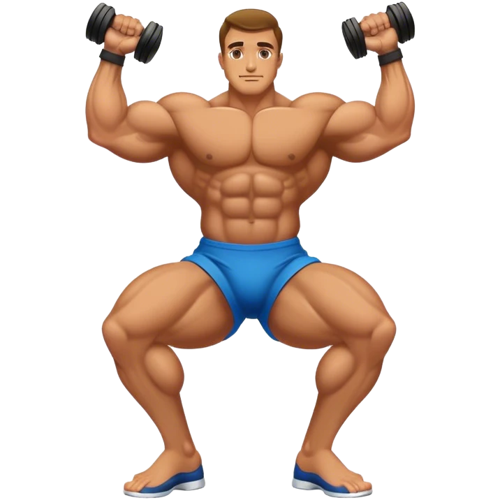 bodybuilder forearm on legs curl emoji