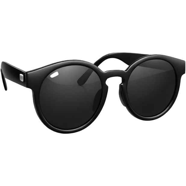 3d style sunglasses all black emoji
