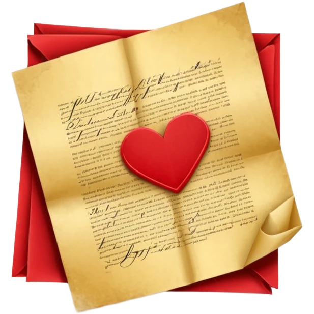 Premium contract golden paper signed and sealed emoji