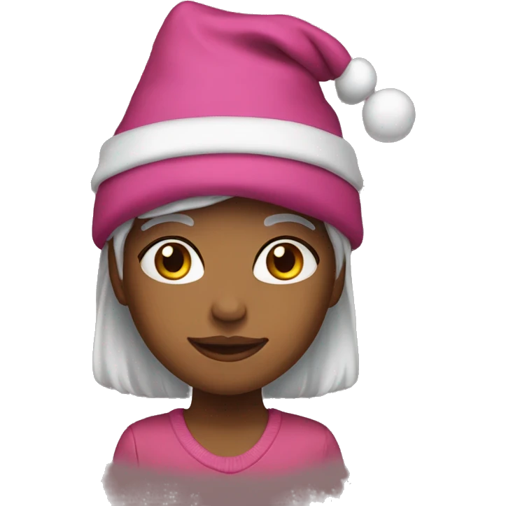 Girl with New Year cap emoji