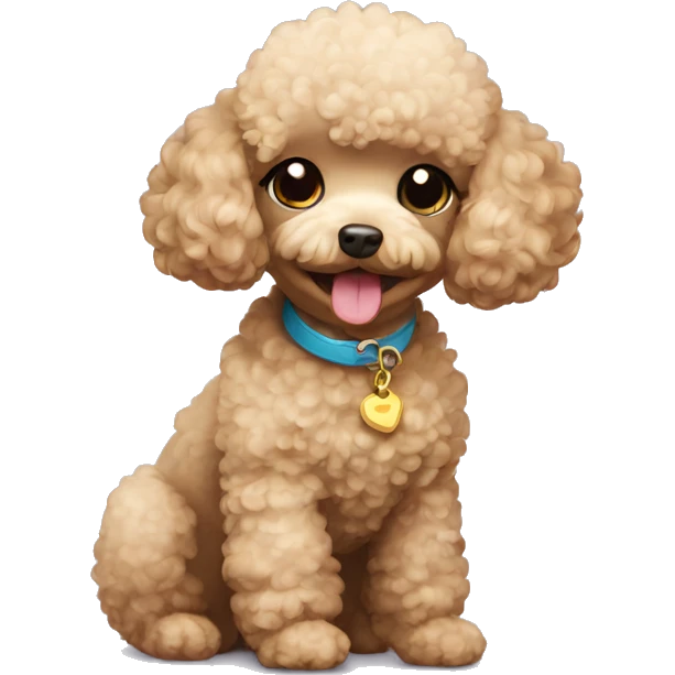 Toy poodle thanking emoji