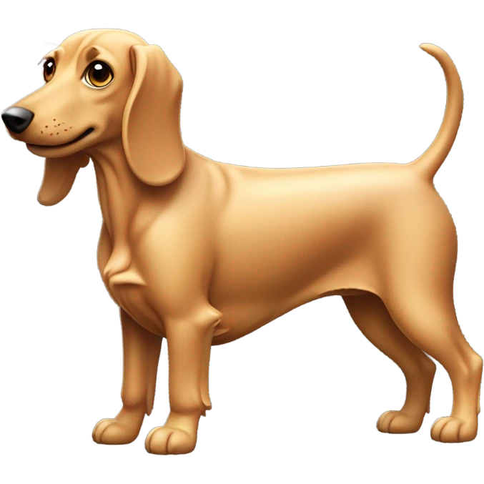 Teckel dog blonde emoji