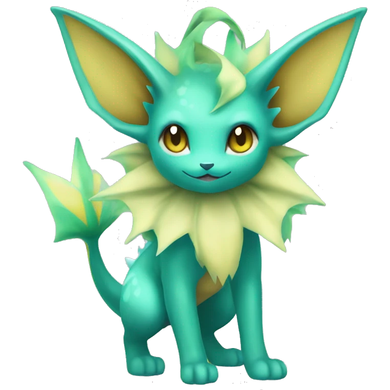Vaporeon-Leafeon full body emoji
