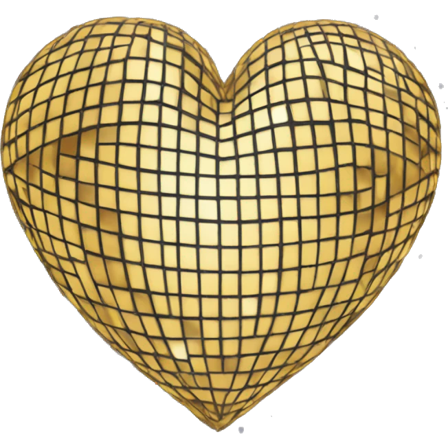 disco ball heart emoji