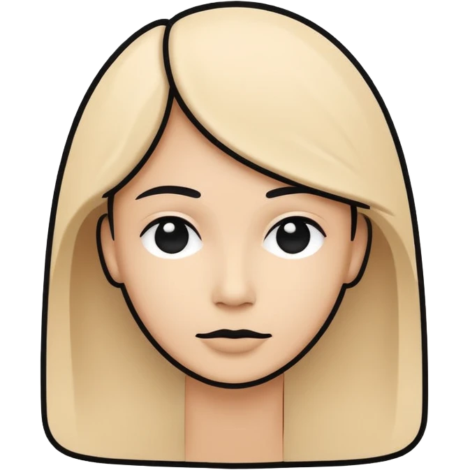 Minimalistic flat vector icon, iOS style, thin black outline on white background. Person silhouette. Black, completely monochrome, matte.  emoji