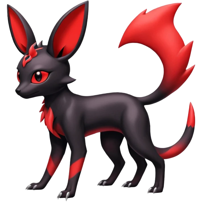  Shiny red Umbreon-Salandit-Jolteon-fusion emoji