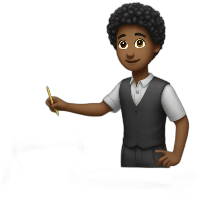 young black giving a lesson emoji
