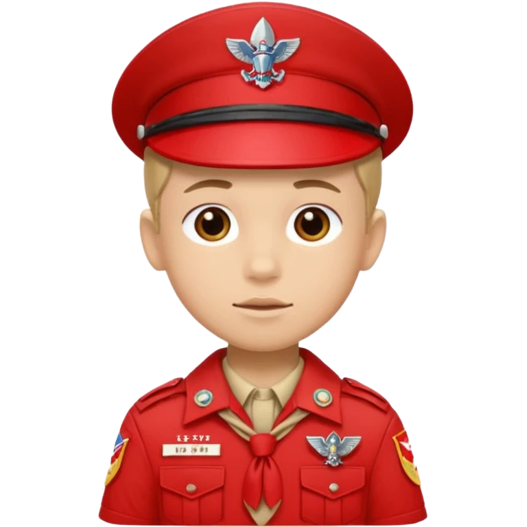 piluso de boyscout con detalles en rojo emoji