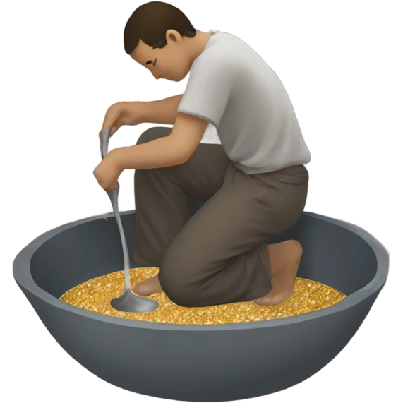 Gold panning emoji