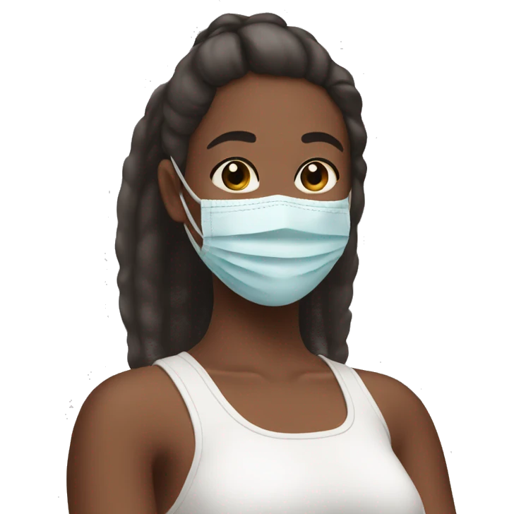 Girl with face mask skincare emoji