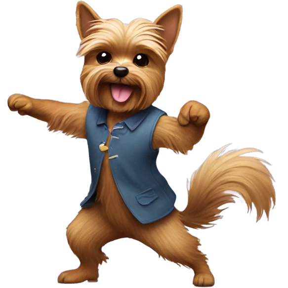 yorki dancing with a squirrel  emoji