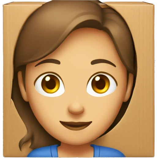 delivery woman cardboard box emoji