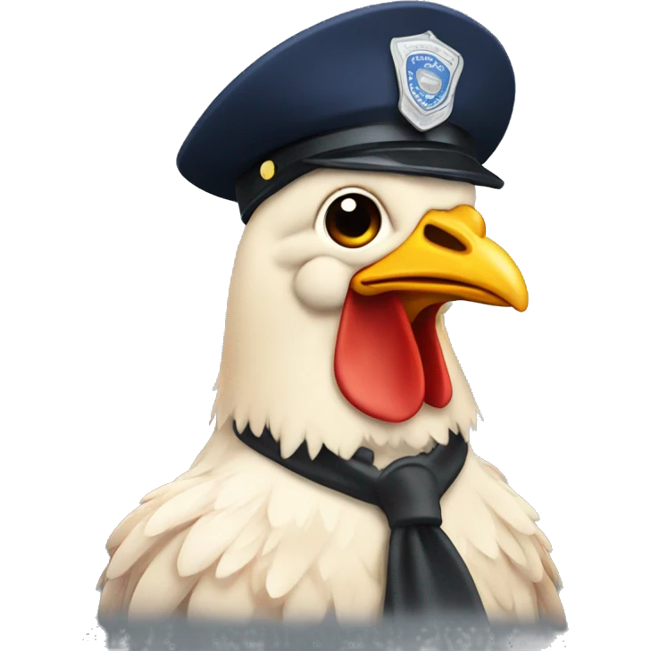 Chicken With police hat emoji