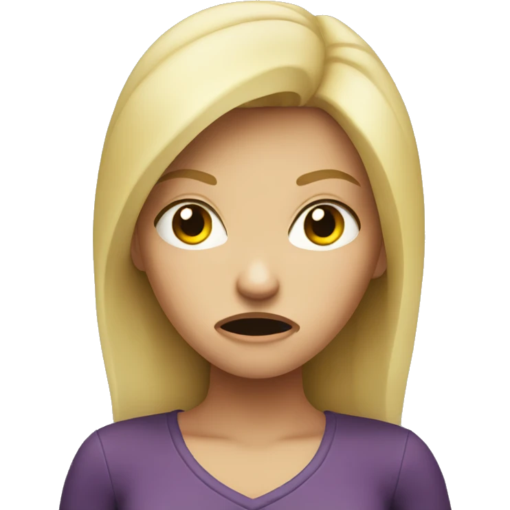 angry blonde girl emoji