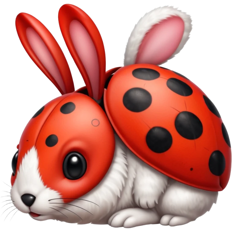 The mix of a bunny and a ladybug emoji
