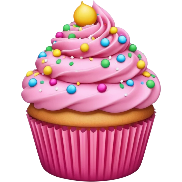 Cupcake with pink icing emoji