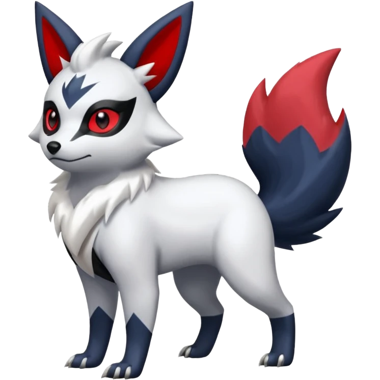 Poochyena-Zorua-Zangoose-Absol-Umbreon-fusion (full body) emoji
