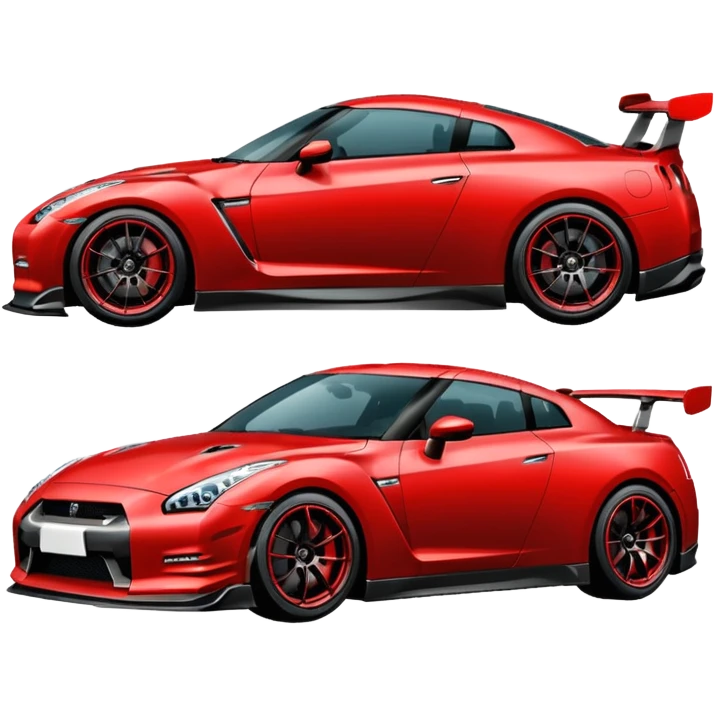 GTR 35 vermelho lindo emoji