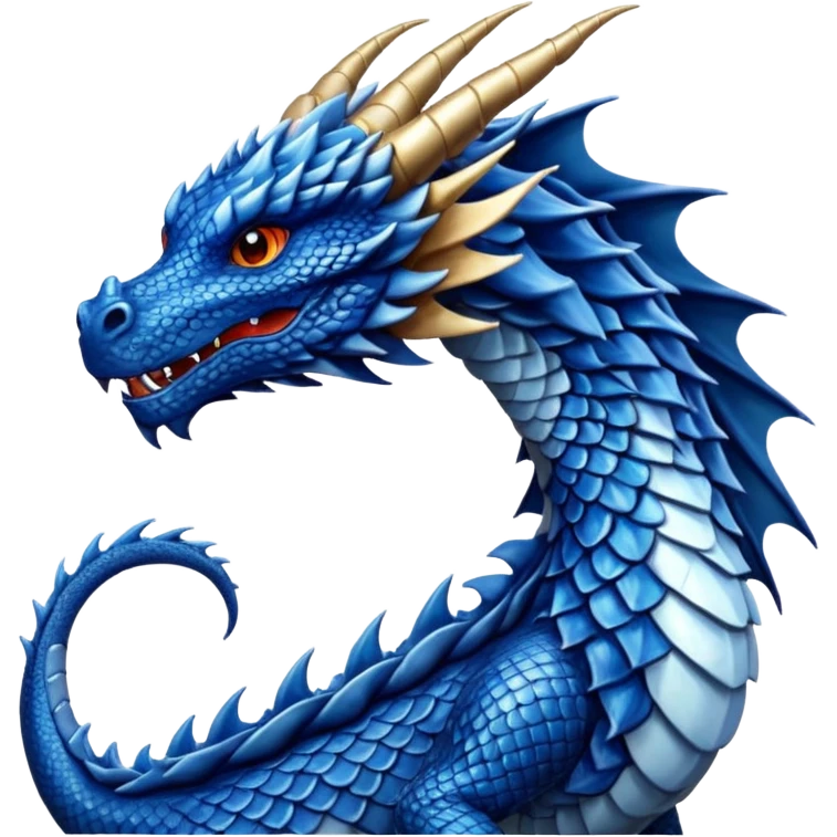 majestic Navy blue dragon emoji