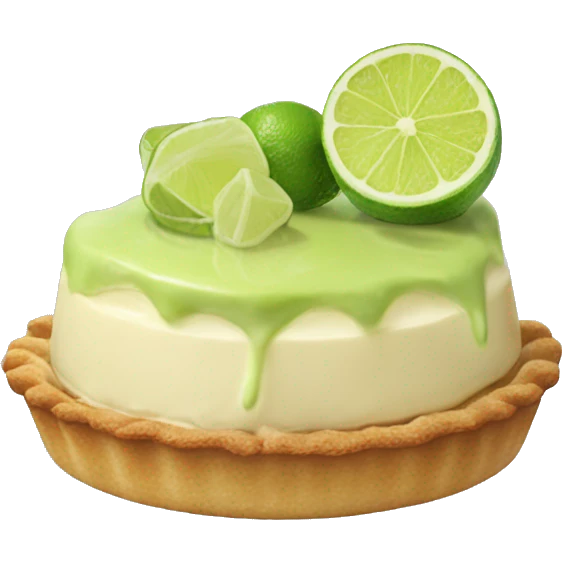 Keylime pie with a dog on top of it and a rocky emoji