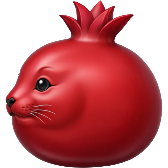 a seal as a pomegranate emoji