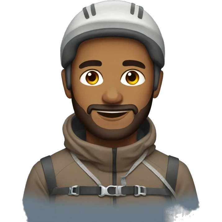 man with brown scruff skiing emoji