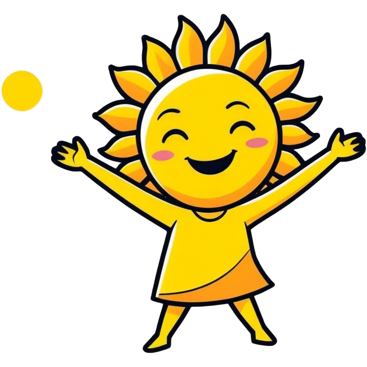 Dancing Sun emoji