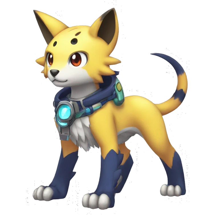 cute cool edgy beautiful shiny Digimon-Fakemon-animal full body emoji