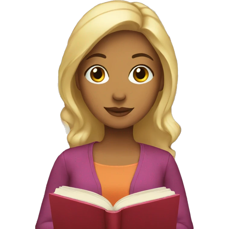 MUJER CON LIBROS emoji