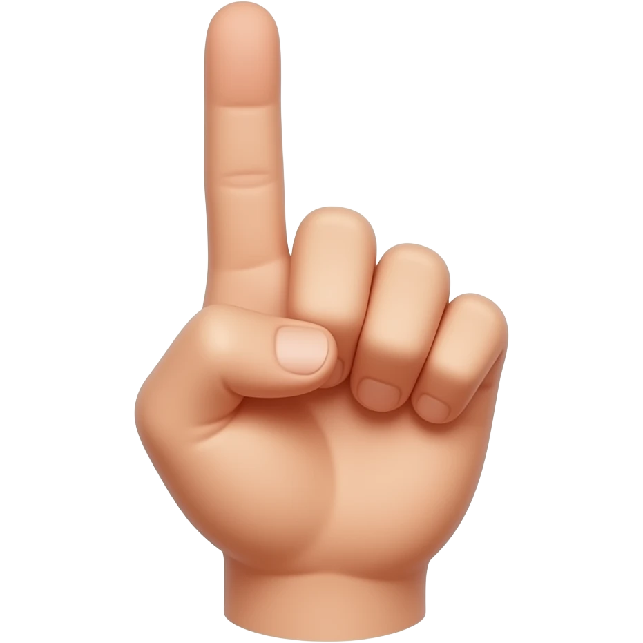 index finger pointing straight up and the thumb extended horizontally at a 90-degree angle, forming a clear capital letter 'L' shape. The middle, ring, and pinky fingers are curled tightly into the palm. The person has a playful, smirking expression, looking directly at the camera. emoji