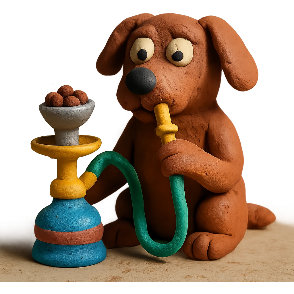 dog smoking shisha emoji