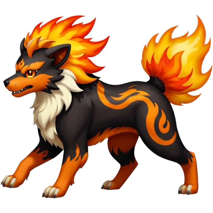 Houndoom-Arcanine-Pokémon-Fakémon-hybrid-creature emoji