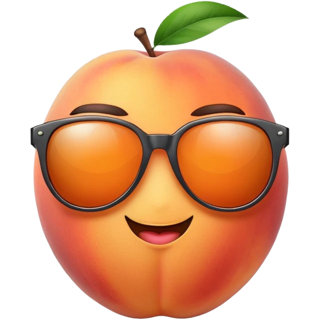 Pfirsich mit sonnenbrille emoji