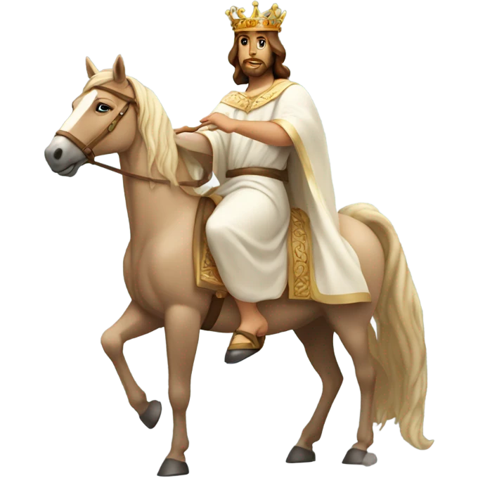 Jesus riding a horse emoji