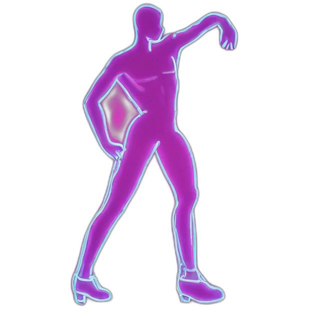  male dancer neon sign booty emoji