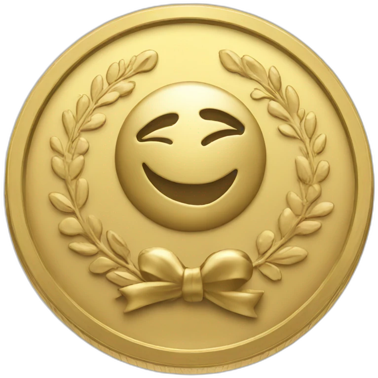 Round coin gold trophy emoji