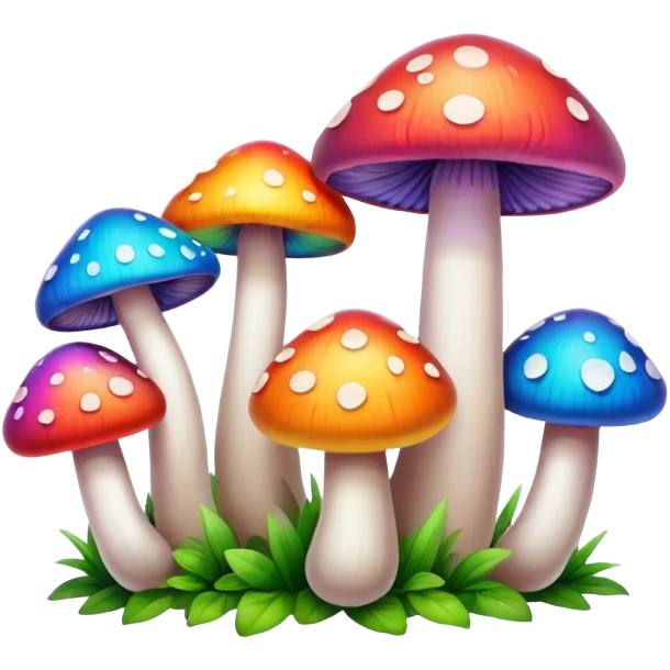 Rainbow mushrooms  emoji