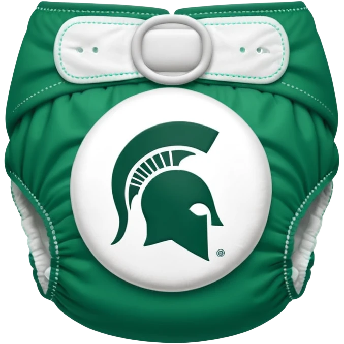 Michigan Spartans logo on a  diaper emoji