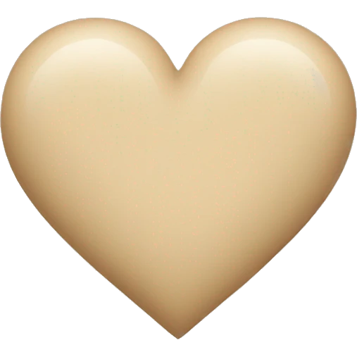 Beige heart emoji