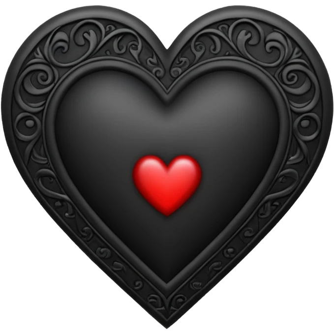 Black gothic heart emoji
