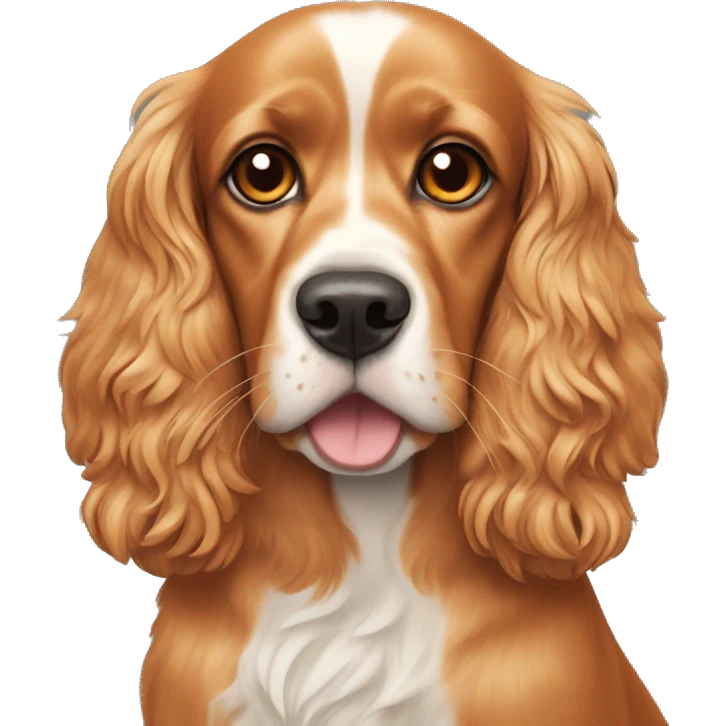 Cocker spaniel dog and orange cat emoji