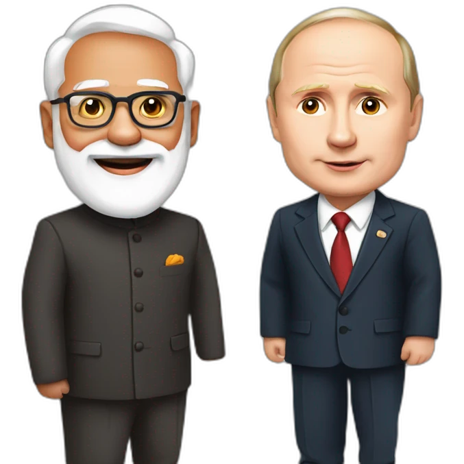 modi and putin emoji