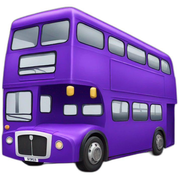 Purple Double decker bus emoji