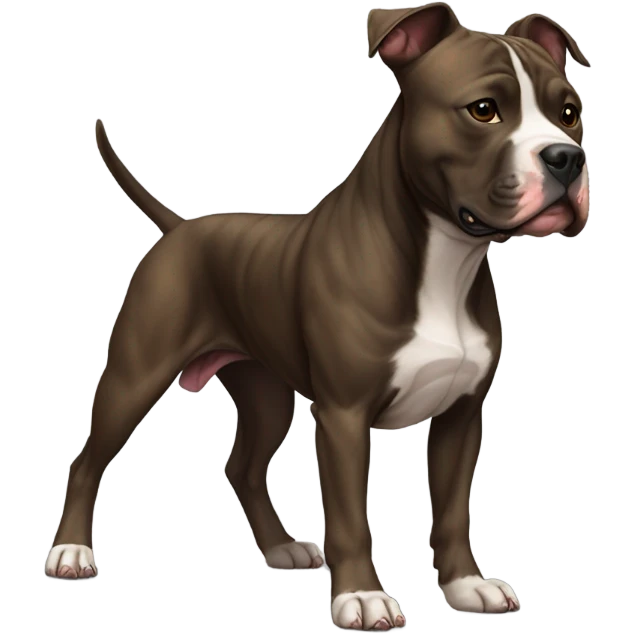 American pitbull terrier dark brindle emoji