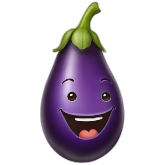 smiling eggplant emoji