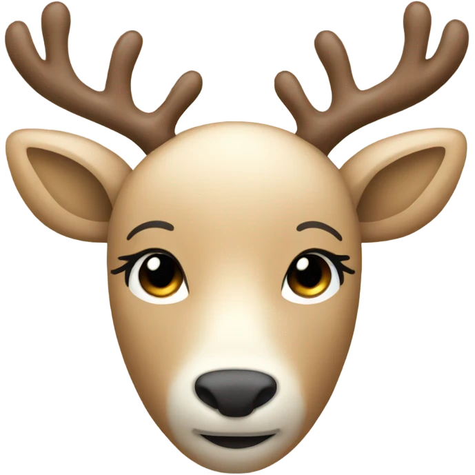 Beige Reindeer’s face emoji