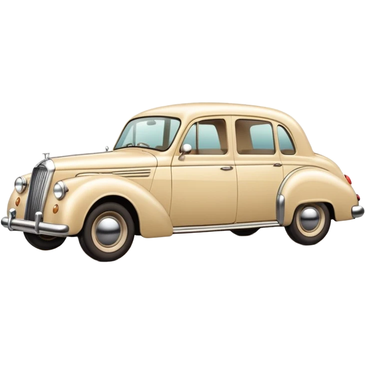 Beige creamy retro long car emoji