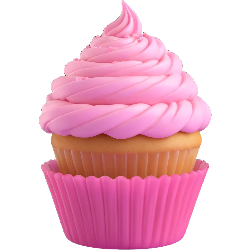 cupcake with pink icing emoji